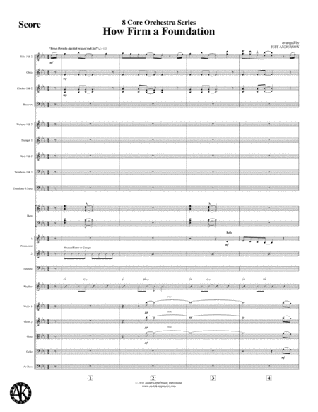 Free Sheet Music How Firm A Foundation 8 Core Orchestra