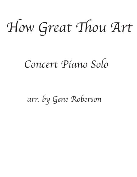 How Great Thou Art Concert Piano Solo Sheet Music