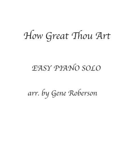 How Great Thou Art Easy Piano Sheet Music