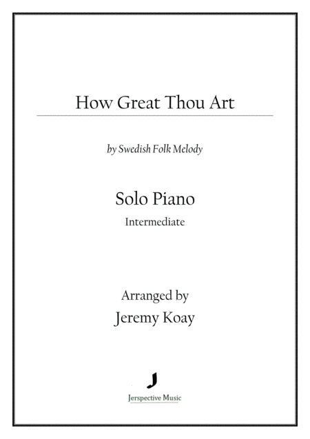 Free Sheet Music How Great Thou Art Solo Piano