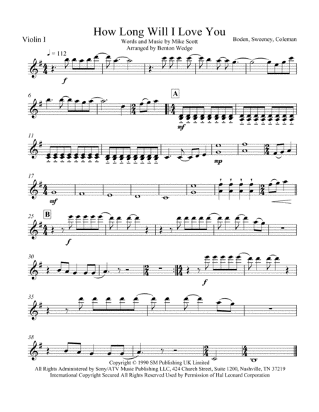 How Long Will I Love You String Quartet And Piano Optional Sheet Music