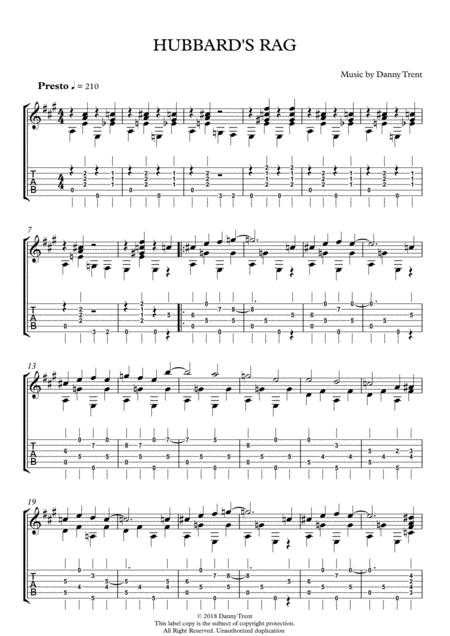 Free Sheet Music Hubbards Rag