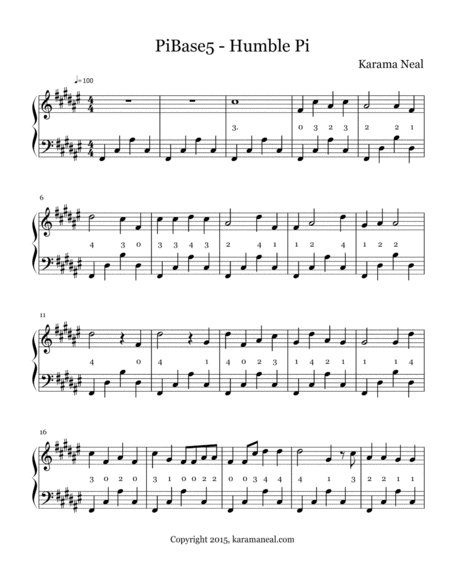 Free Sheet Music Humble Pi