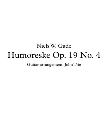 Free Sheet Music Humoreske Op 19 No 4