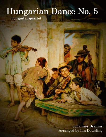 Free Sheet Music Hungarian Dance No 5 For Guitar Quartet