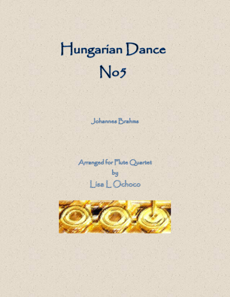 Free Sheet Music Hungarian Dance No5 For Flute Quartet