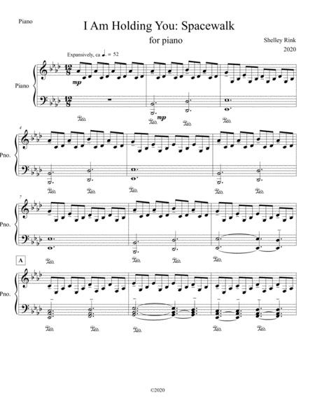 I Am Holding You Spacewalk Piano Solo Sheet Music