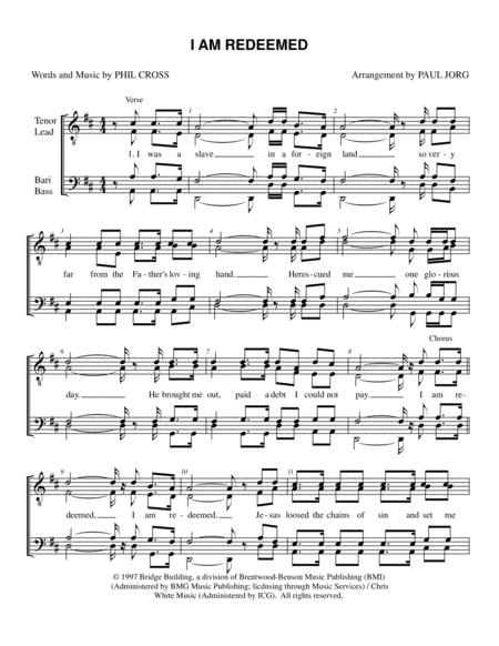 I Am Redeemed With Verbal Interlude Sheet Music