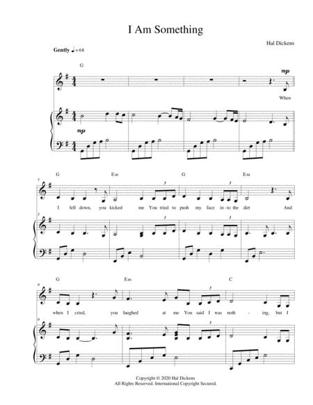 Free Sheet Music I Am Something