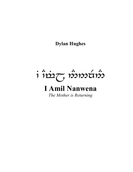 I Amil Nanwena The Mother Is Returning Dylan Hughes Sheet Music