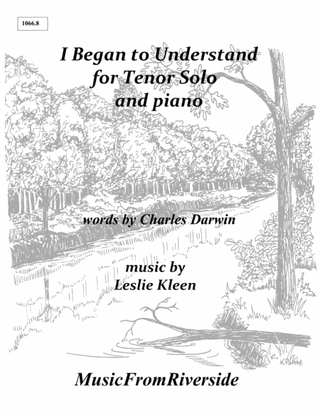 I Began To Understand For Tenor And Piano Sheet Music