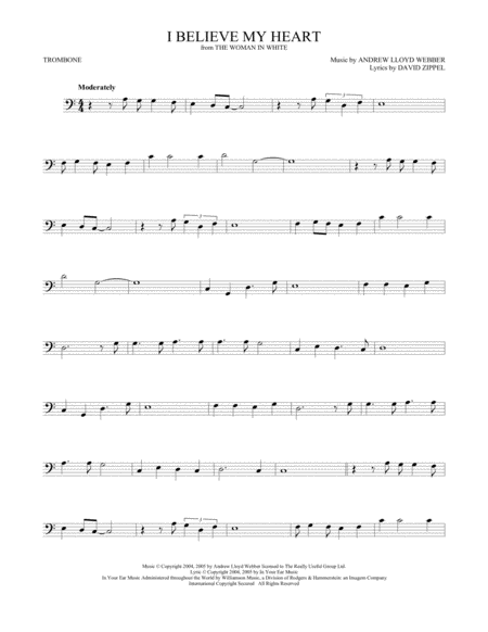 Free Sheet Music I Believe My Heart From The Woman In White