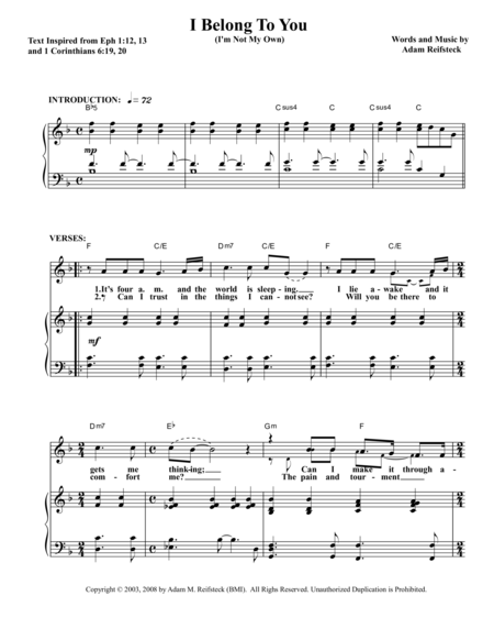 I Belong To You Sheet Music