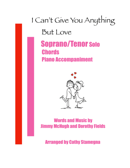 I Cant Give You Anything But Love Soprano Tenor Solo Chords Piano Acc Sheet Music