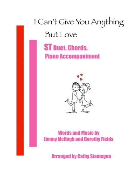 I Cant Give You Anything But Love St Duet Chords Piano Acc Sheet Music