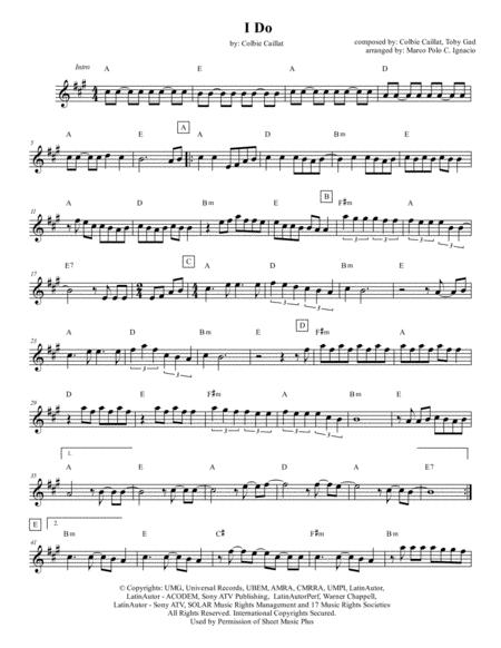 I Do Lead Sheet Colbie Caillat Sheet Music