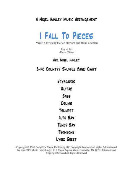 I Fall To Pieces 8pc Country Band Chart In Bb Sheet Music