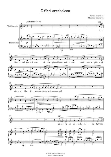 I Fiori Arcobaleno Sheet Music