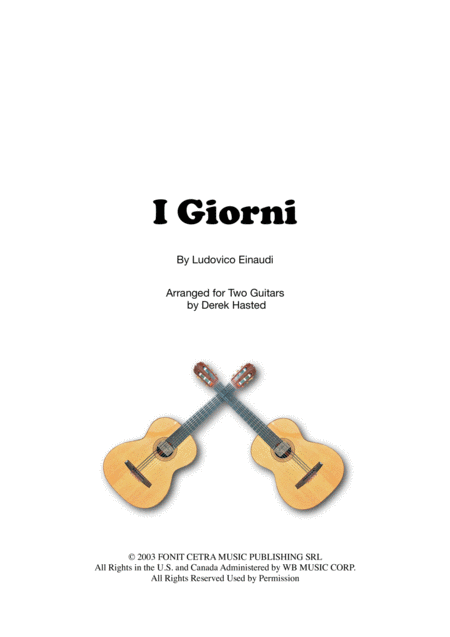 I Giorni 2 Guitars Sheet Music