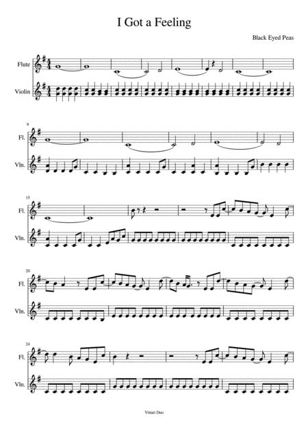 I Got A Feeling Sheet Music