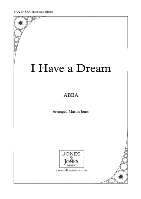 Free Sheet Music I Have A Dream Ssa Or Saa Choir And Piano