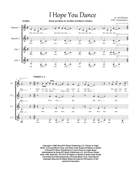 I Hope You Dance Sheet Music