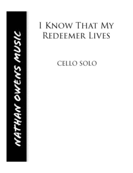 I Know That My Redeemer Lives Cello Piano Sheet Music