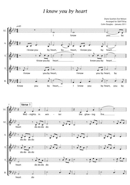 I Know You By Heart Ssattb Sheet Music