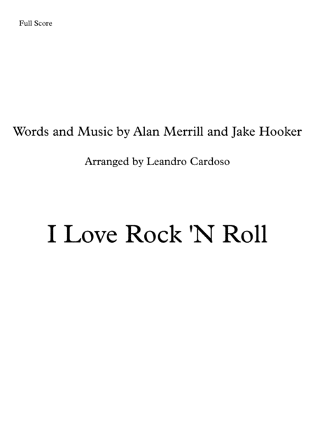 Free Sheet Music I Love Rock N Roll String Quartet