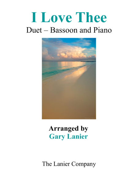 I Love Thee Duet Bassoon Piano With Parts Sheet Music