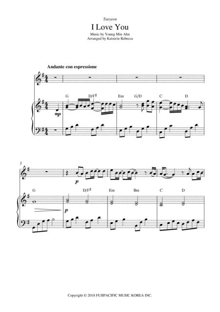 I Love You Violin Solo And Piano Accompaniment Sheet Music