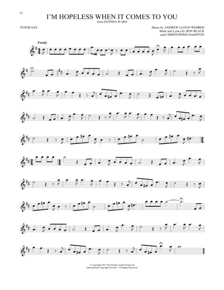 I M Hopeless When It Comes To You From Stephen Ward Sheet Music