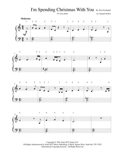 Free Sheet Music I M Spending Christmas With You For Easy Piano