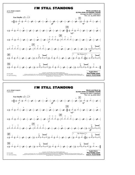 I M Still Standing Arr Matt Conaway And Jack Holt Aux Percussion Sheet Music