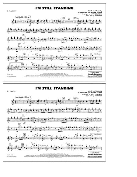 I M Still Standing Arr Matt Conaway And Jack Holt Bb Clarinet Sheet Music