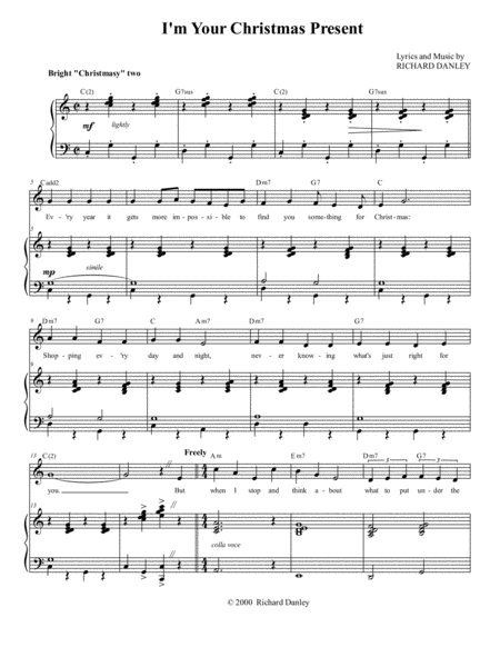 I M Your Christmas Present Sheet Music