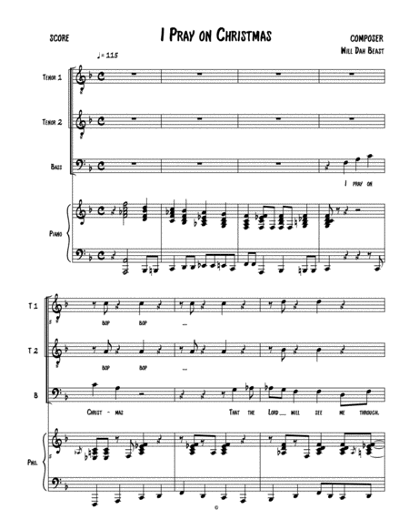 I Pray On Christmas Sheet Music