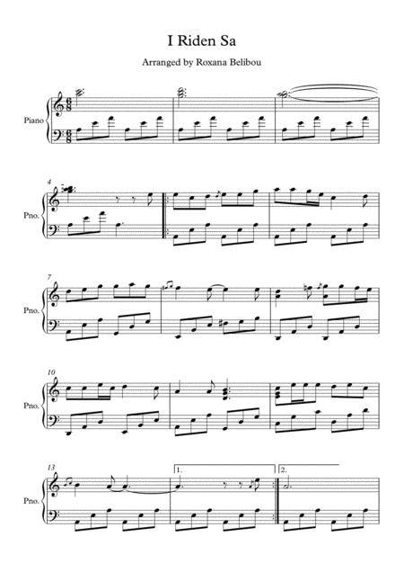 Free Sheet Music I Riden Sa Viking Song Piano