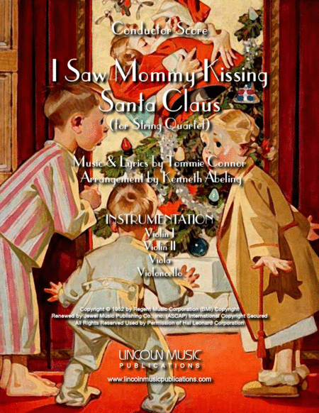 I Saw Mommy Kissing Santa Claus For String Quartet Sheet Music