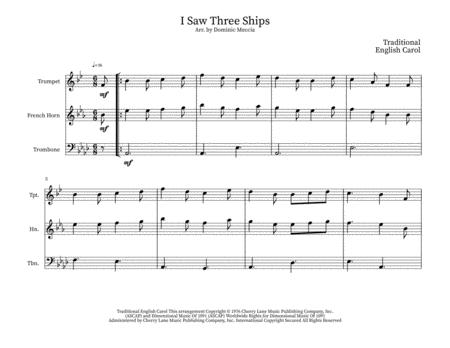 Free Sheet Music I Saw Three Ships Brass Trio