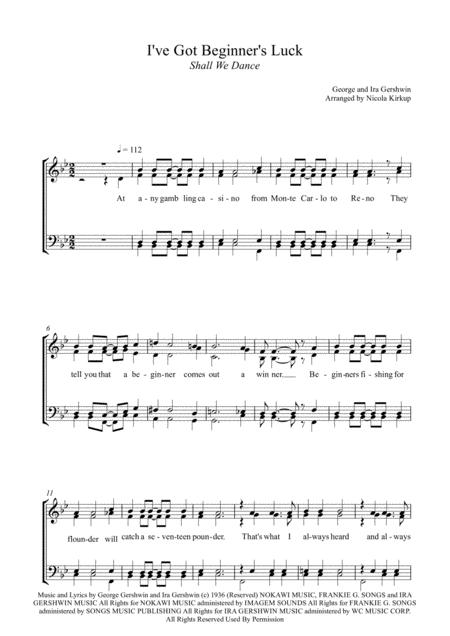 I Ve Got Beginners Luck Sheet Music