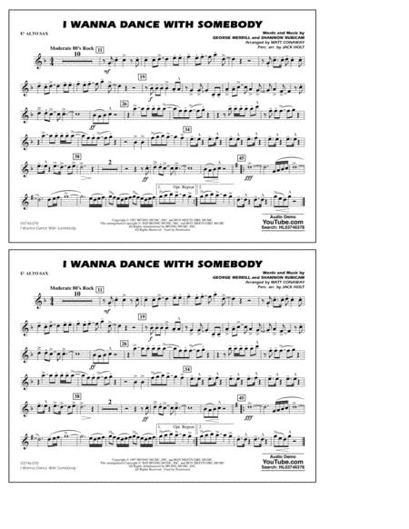 Free Sheet Music I Wanna Dance With Somebody Arr Conaway And Holt Eb Alto Sax