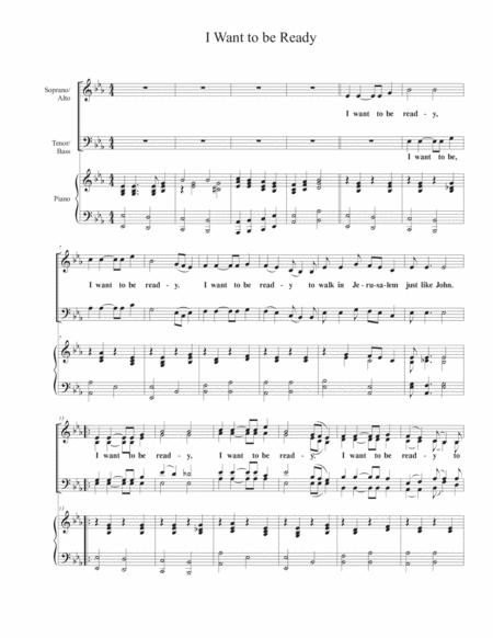 Free Sheet Music I Want To Be Ready