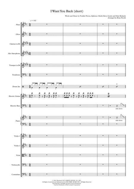 I Want You Back Short Sheet Music