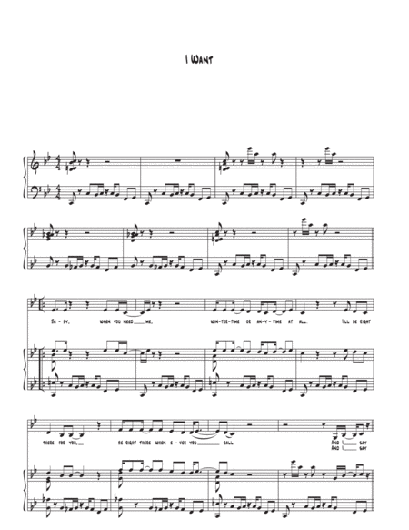 Free Sheet Music I Want