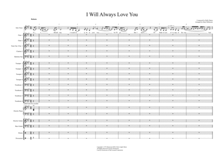 I Will Always Love You Female Vocal Big Band Key Of A Sheet Music