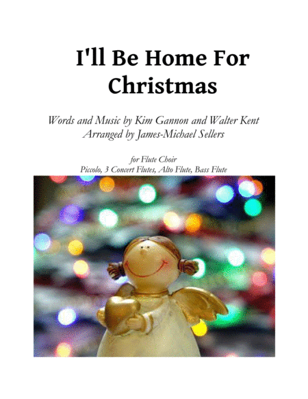 Free Sheet Music I Will Be Home For Christmas For Flute Choir