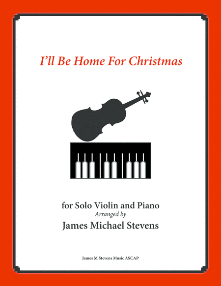 I Will Be Home For Christmas Solo Violin Piano Sheet Music