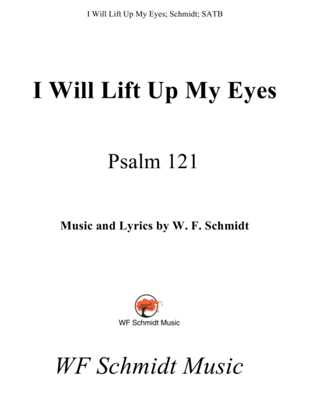 Free Sheet Music I Will Lift Up My Eyes Psalm 121