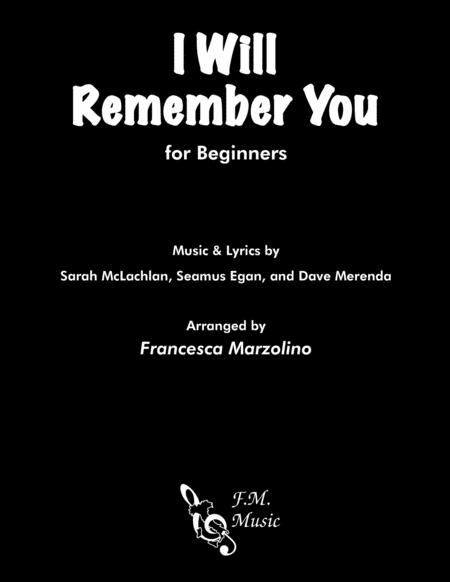 Free Sheet Music I Will Remember You For Beginners